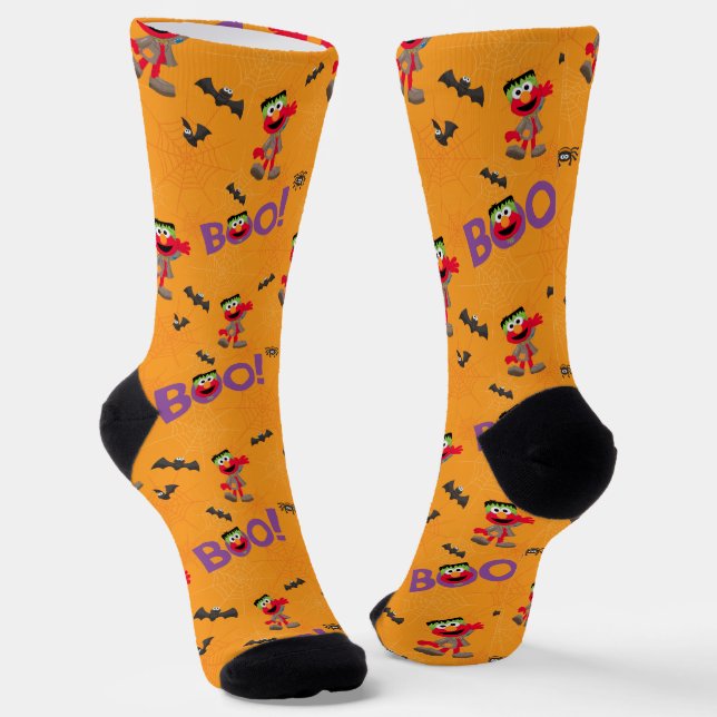 Calcetines Elmo | Patrón de boo de Halloween (Angular)