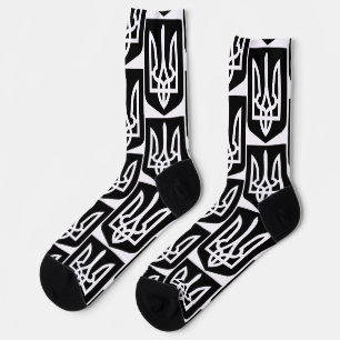 Calcetines Emblema Gráfico Contemporáneo Tryzub de Ucrania