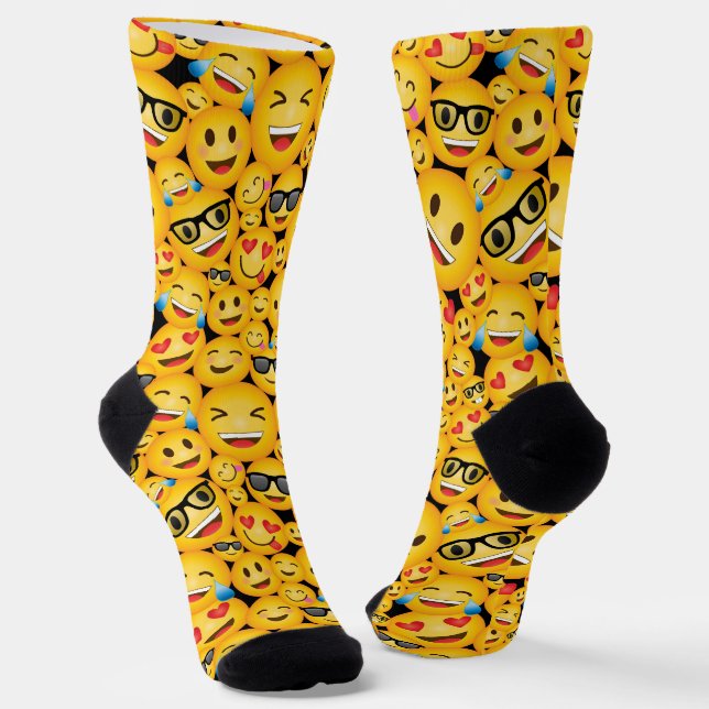 Calcetines Emoji Faces Pattern Socks Happy Face Emoticon Sock (Angular)