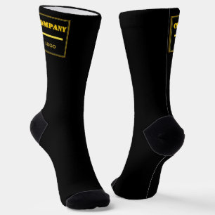 Calcetines Empresa personalizada negra moderna personalizada 