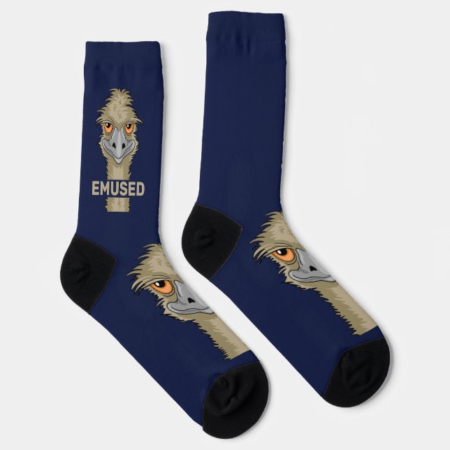 Calcetines Emused Funny Emu Pun Socks (Derecha)