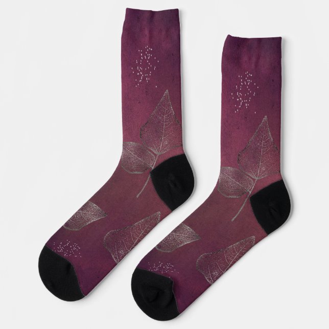 Calcetines en Cranberry para hombres (Izquierda)