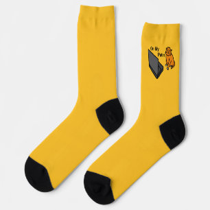 Calcetines En Mi Puter Gato Naranja Divertido Meme De Computa