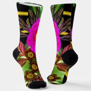 Calcetines Encantador Magenta y Oro