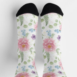 Calcetines Enchanted Watercolor Garden Bouquet