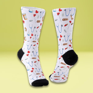 Calcetines Enfermera de equipo médico blanco