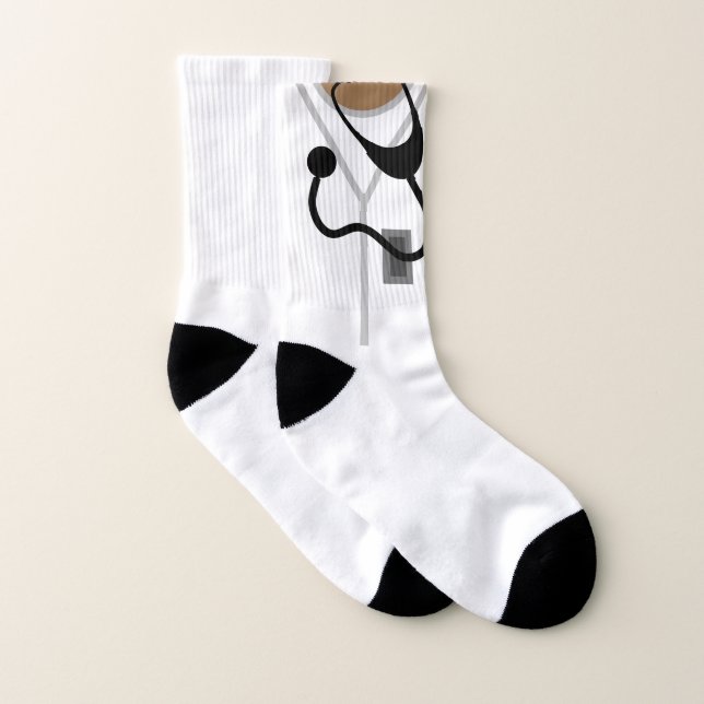 Calcetines Enfermera divertida Stethoscope Scrub Top Personal (Par)