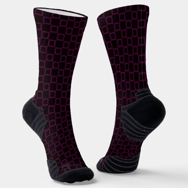 Calcetines Equipo atlético sock violeta púrpura negro clásico (Angular)