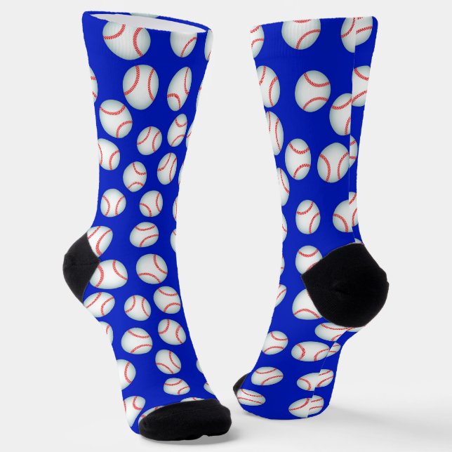 Calcetines Equipo de béisbol azul (Angular)