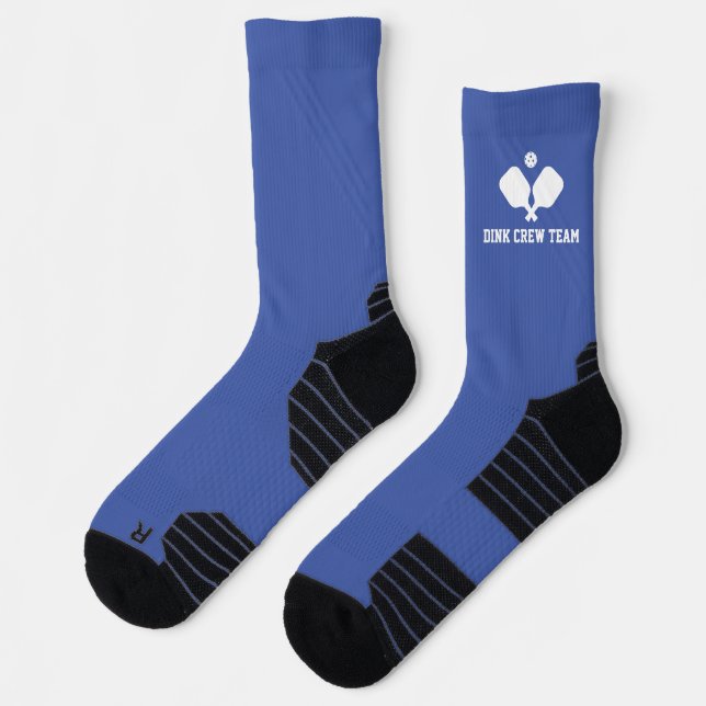 Calcetines Equipo personalizado de las remontes Blue White Pi (Izquierda)