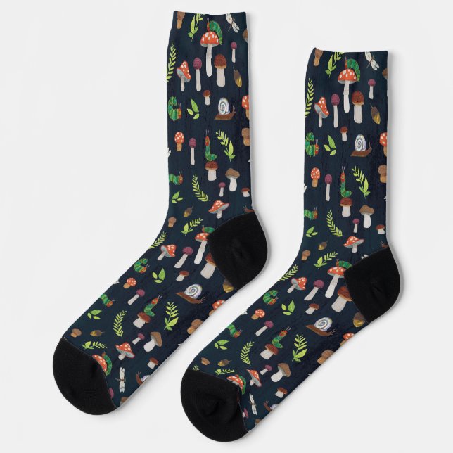 Calcetines Eric Carle | Patrón de fallos y hongos (Izquierda)