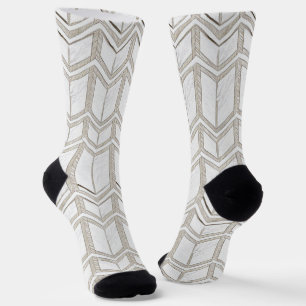 Calcetines Esbozo blanco Chevron Patern