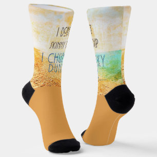 Calcetines Escena de playa idílica cálida y campy de Slippery