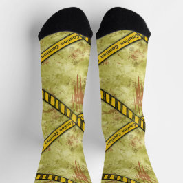 Calcetines Escena del crimen de sentenciador de cinta adhesiv