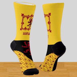 Calcetines Escocia, patriótica, rampante, bandera escocesa