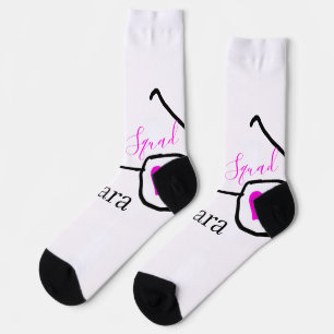 Calcetines Escuadrón de novias negra rosa gafas de corazón da