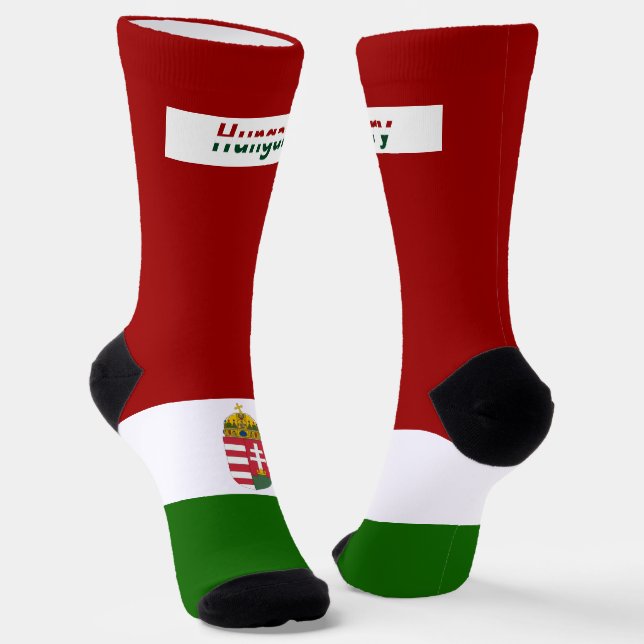 Calcetines Escudo de armas de la bandera de Hungría (Angular)