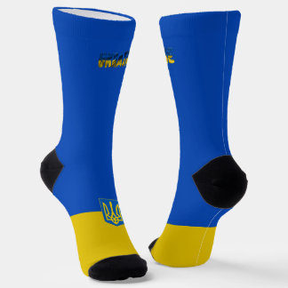 Calcetines Escudo de armas de la bandera de Ucrania