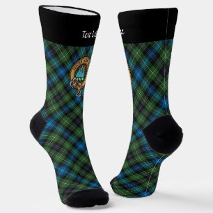 Calcetines Escudo del clan MacKenzie sobre soks de Tartán