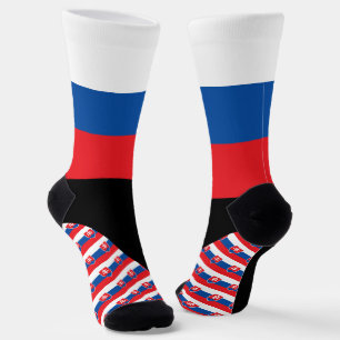 Calcetines Eslovaquia Socks, colores de bandera de Eslovaquia