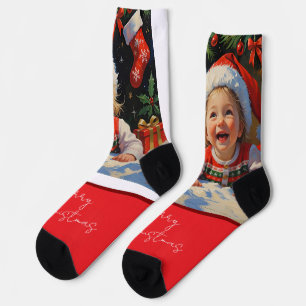 Calcetines Esmeralda Simpático Santa Cute 