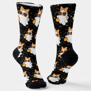 Calcetines Especie de calabaza fantasma de Halloween personal