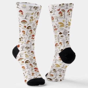 Calcetines Espectáculo caprichoso de los hongos de Woodland