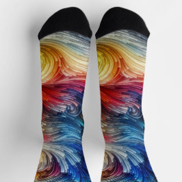 Calcetines Espectro Swirl Resumen Contemporáneo