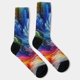Calcetines Espectro Swirl Resumen Contemporáneo