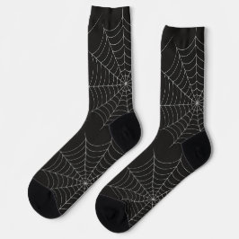 Calcetines Espeluznante Halloween Party Spiderweb Bold Negro