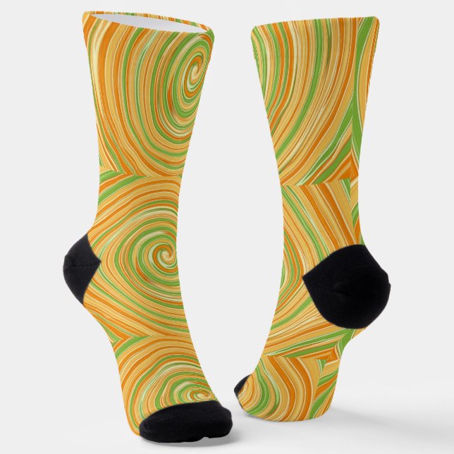 Calcetines Espiral de colores de cítricos divertidos (Angular)