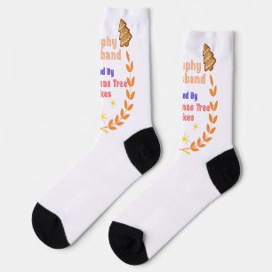 Calcetines Esposo Trofeo Alimentado por Pasteles de Navidad