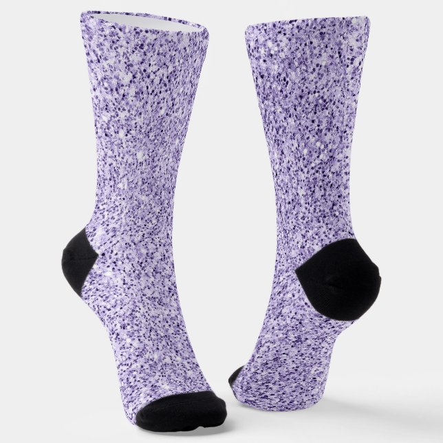 Calcetines Espuma ultravioleta de purpurina púrpura (Angular)