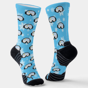 Calcetines Esquí Goggles Mountain View Snowflakes Blue