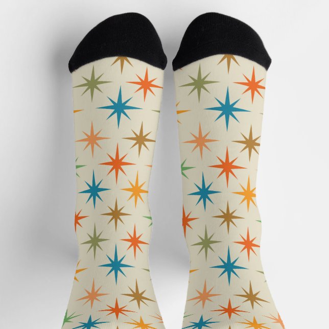Calcetines Estallidos de estrellas atómicos coloridos de medi (Arriba)