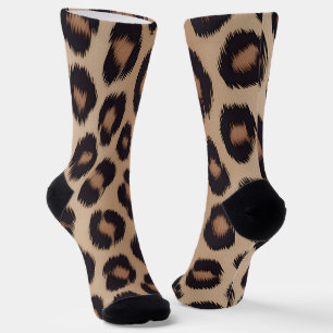 Calcetines Estampado Animal Clásico Leopardo Marrón Guepardo