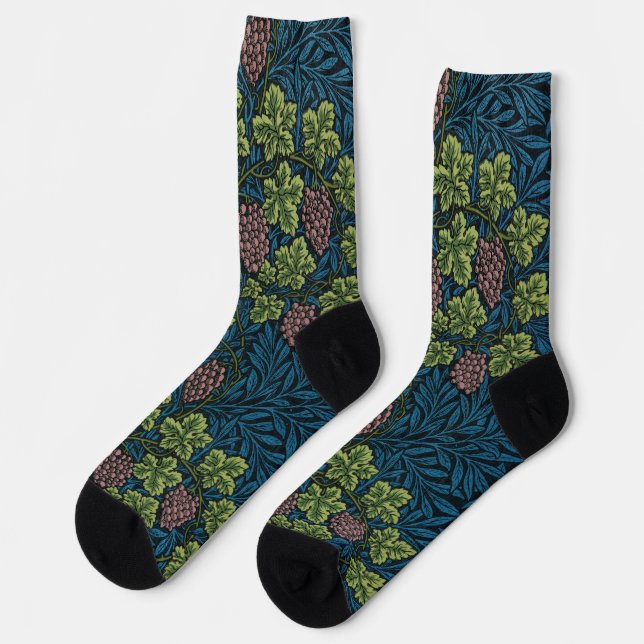 Calcetines Estampado de enredaderas, William Morris (Izquierda)