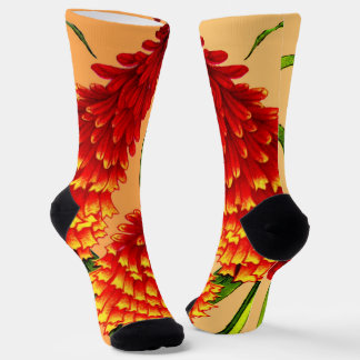 Calcetines estampado de pokers rojo caliente