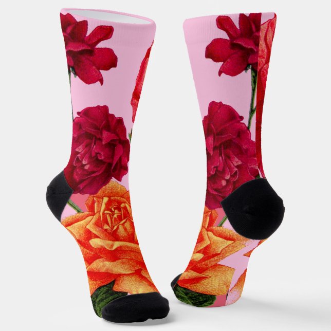 Calcetines estampado de rosa (Angular)