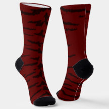 Estampado digital de tigre rojo