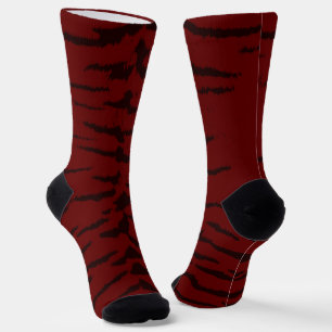 Calcetines Estampado digital de tigre rojo