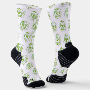 Calcetines estampado integral te amo en verde