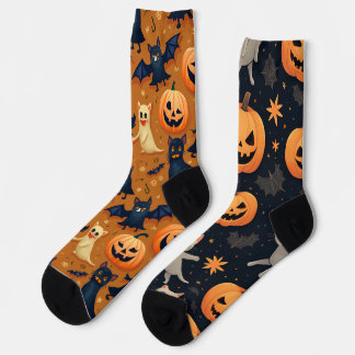 Calcetines Estas son medias lindas de Halloween.