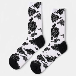 Calcetines Estética de patrón de nubes japonés