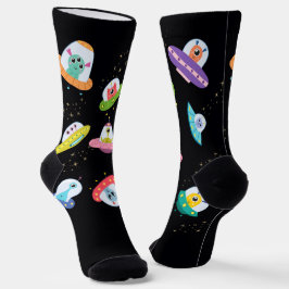 Calcetines estilo de dibujos animados alienígena