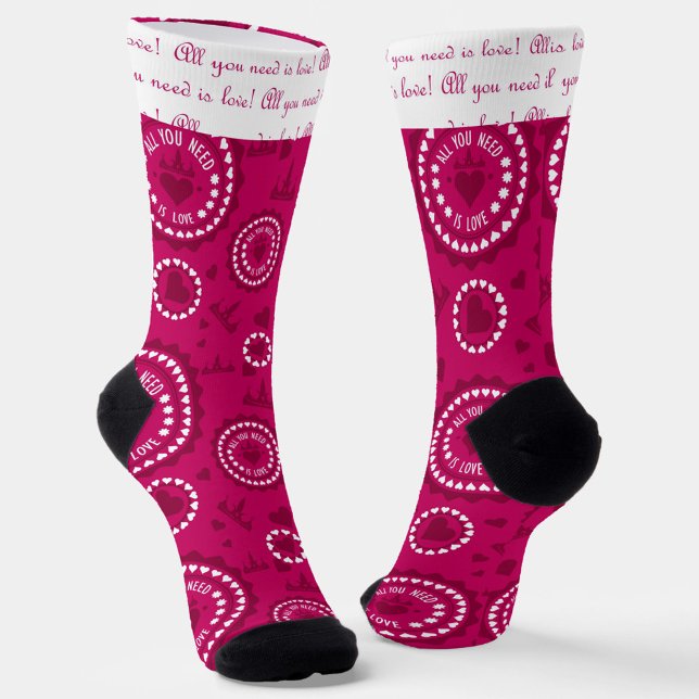 Calcetines Estilo de los 70 años de amor (Subido por el creador)