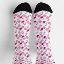 Estilo Patrón Floral Rojo y Rosa