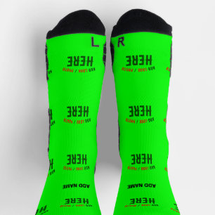 CALCETINES ESTILO PERSONALIZADO MODERNO NEON VERIFICADO VERIF