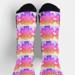 Calcetines "Estrella de la vida" amarilla rosa y púrpura Ciso