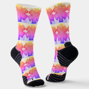 Calcetines "Estrella de la vida" amarilla rosa y púrpura Ciso